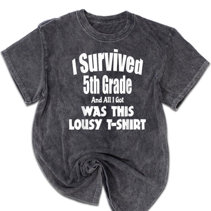 5th Fifth Grade Graduation Shirt Boy Girl Graduate Education Mineral Wash Tshirts