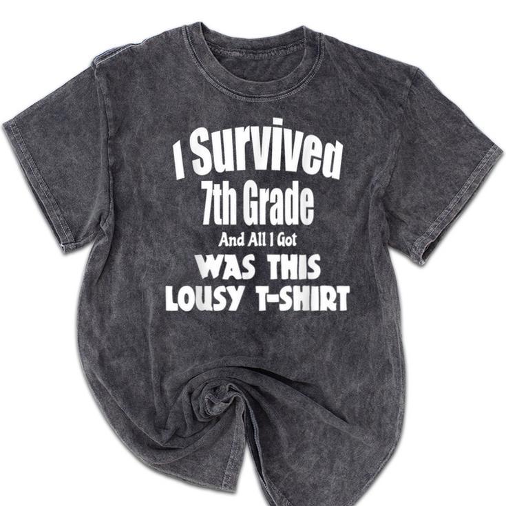 7th Seven Grade Graduation Shirt Boy Girl Graduate Education Mineral Wash Tshirts