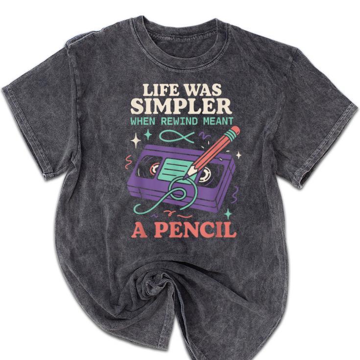 90s Baby Tired Millennial Burnout Nostalgia Parenting Mineral Wash Tshirts