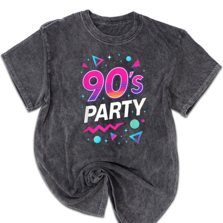 90's Party 90s Nostalgia Retro Rave Dance Music Mineral Wash Tshirts