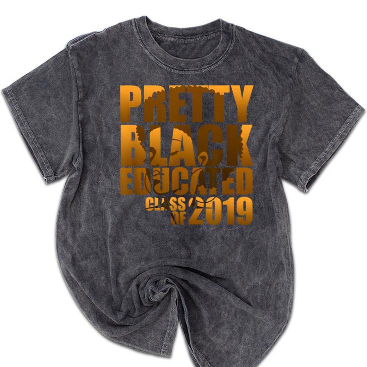 African American Girl Graduation Shirt Senior 2019 Mineral Wash Tshirts