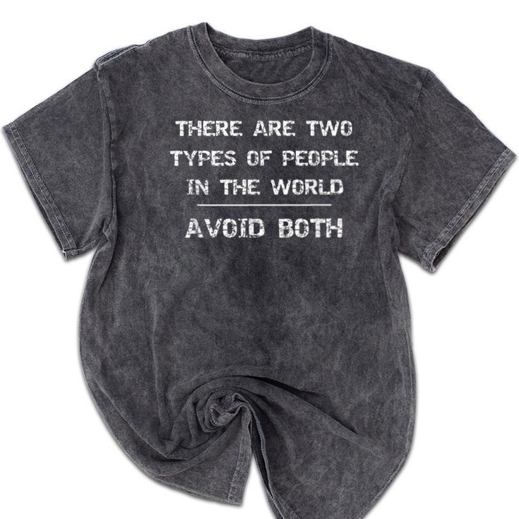Anti Social Avoid People Introvert Mineral Wash Tshirts