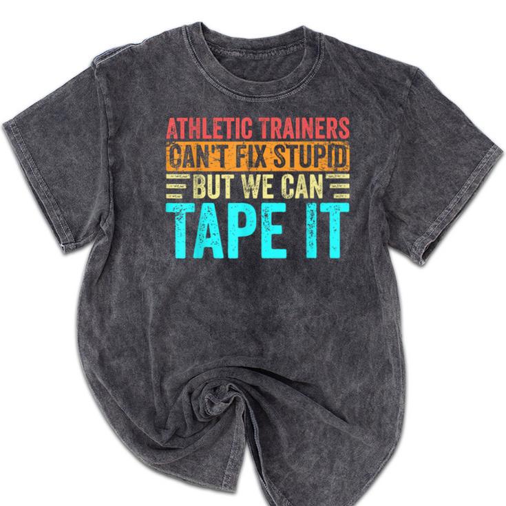 Athletic Trainers Fix Stupid Sports Graduation Vintage Mineral Wash Tshirts