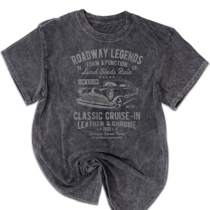 Automotive Nostalgia Classic Car Cruise-In Distressed Mineral Wash Tshirts