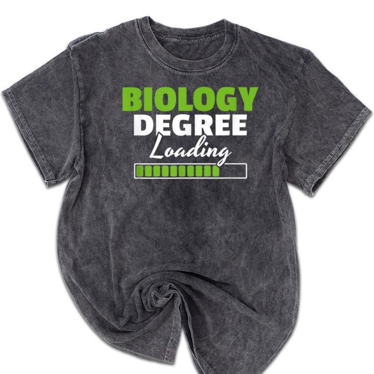 Biology Degree Loading Graduation Student Teacher Biologist Mineral Wash Tshirts