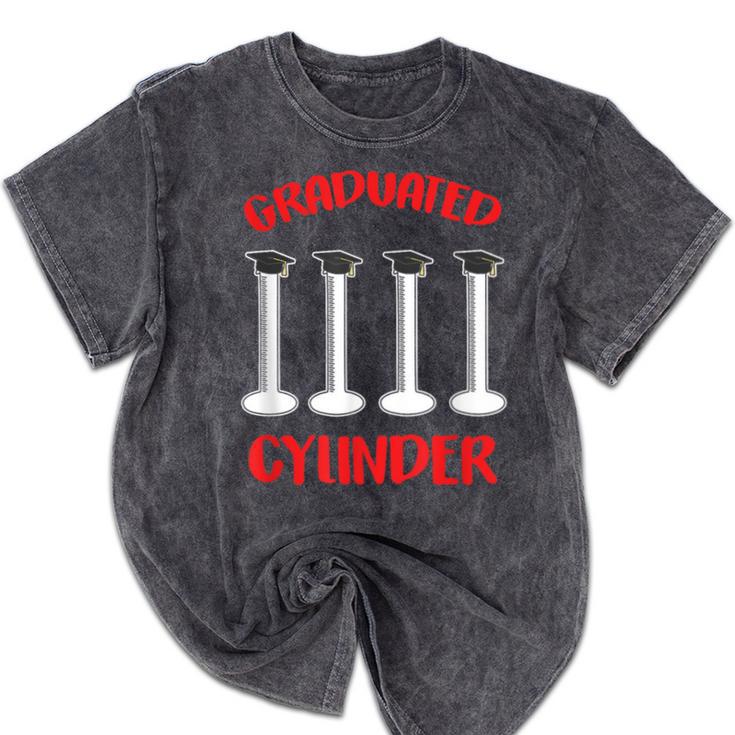 Chemistry Science Joke Graduated Cylinder Graduation T-Shirt Mineral Wash Tshirts