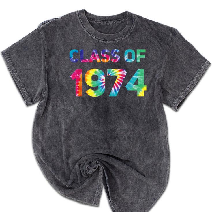 Class Of 1974 School Reunion College Highschool Graduation Mineral Wash Tshirts