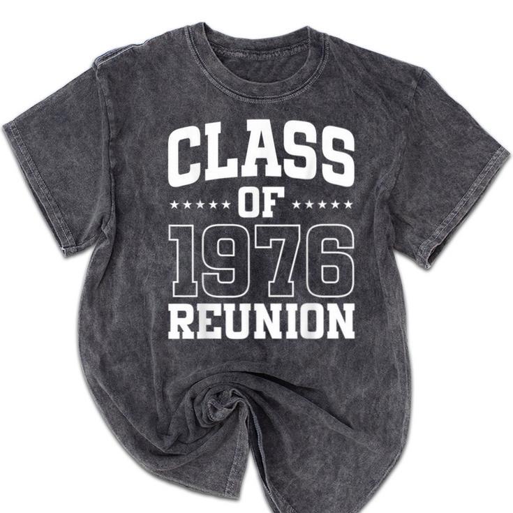Class Of 1976 Reunion 50 Years Alumni Graduation High School Mineral Wash Tshirts