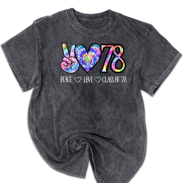 Class Of 1978 Shirt Tie Dye Senior Graduation Class Reunion Mineral Wash Tshirts