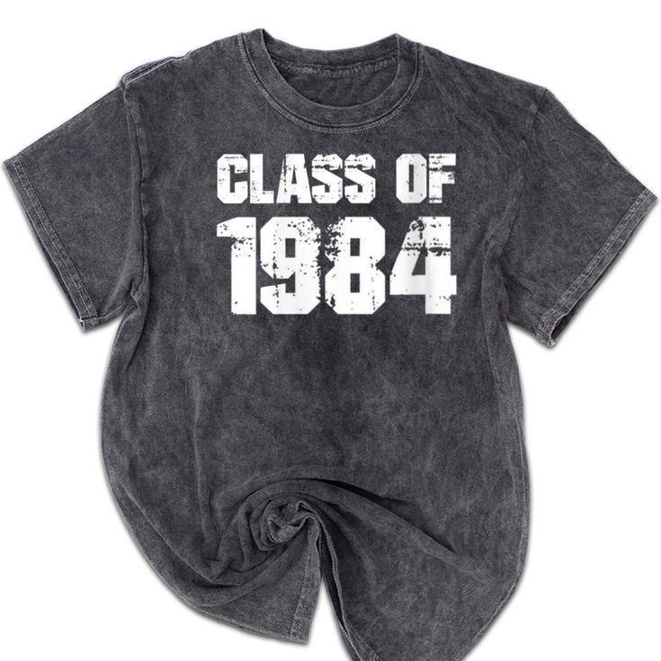Class Of 1984 High School College Graduation Reunion Mineral Wash Tshirts