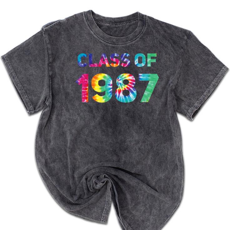 Class Of 1987 School Reunion College Highschool Graduation Mineral Wash Tshirts