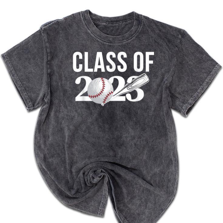 Class 2023 Graduation Senior Baseball Player Mineral Wash Tshirts