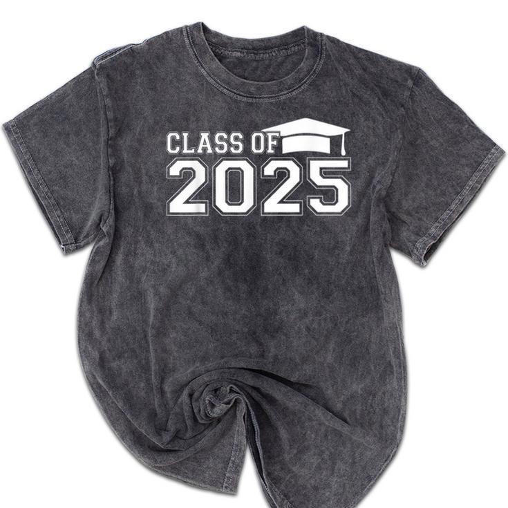 Class Of 2025 First Day Of School Kindergarten Graduation Mineral Wash Tshirts