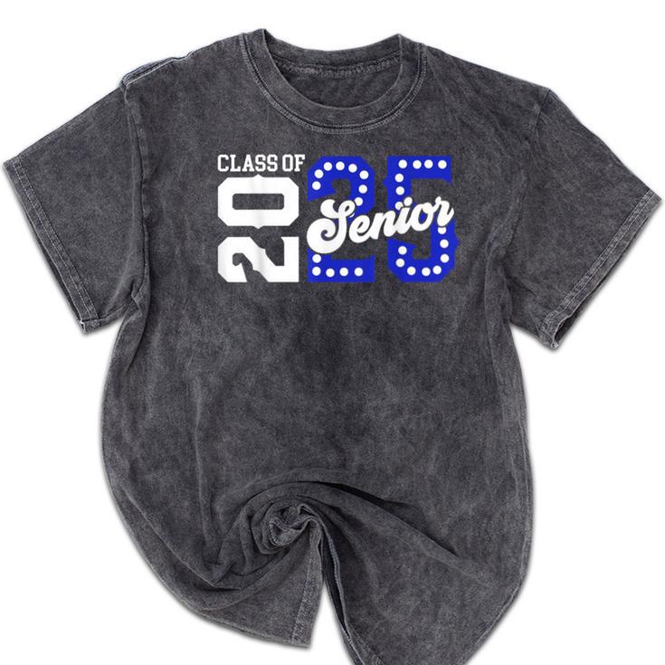 Class Of 2025 Senior 2025 Back To School Graduation Party Mineral Wash Tshirts