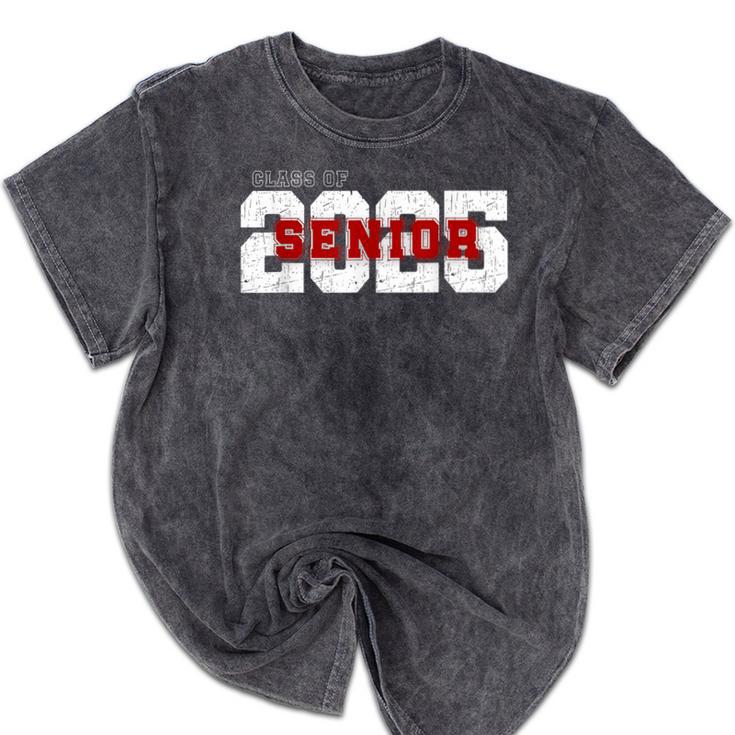 Class Of 2025 Senior Graduation 2025 And Red Mineral Wash Tshirts