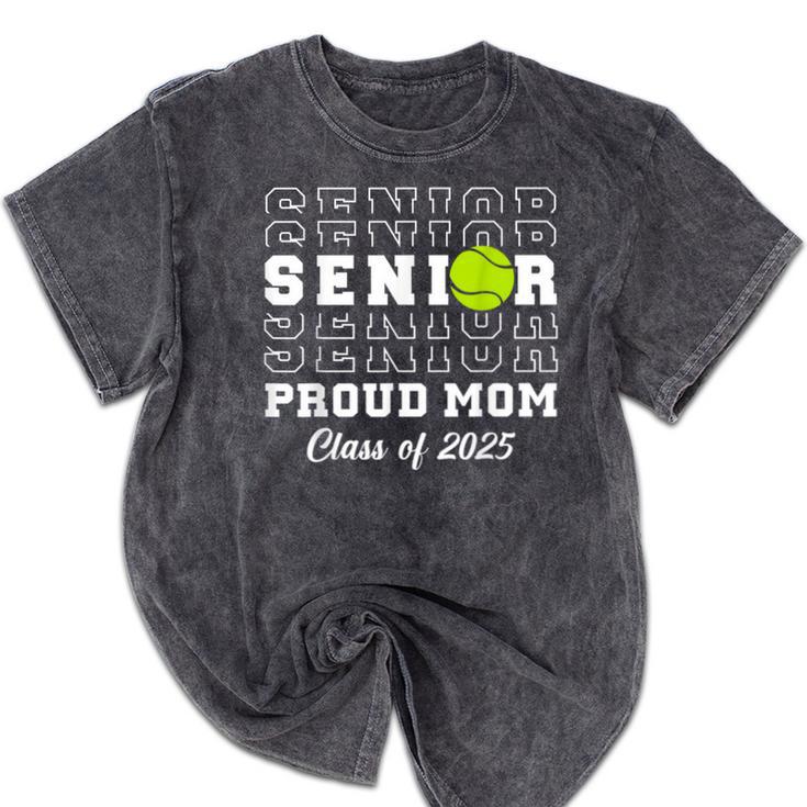 Class Of 2025 Tennis Mom Senior Graduation Graduate Mineral Wash Tshirts