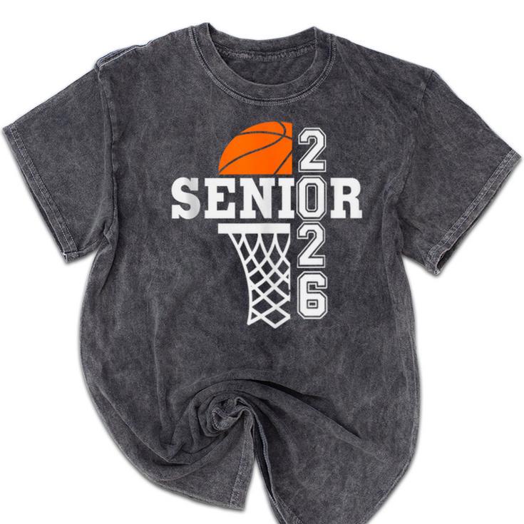 Class Of 2026 Basketball Senior 26 Player Team Graduation Mineral Wash Tshirts