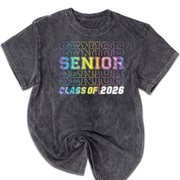 Class Of 2026 Senior 2026 Back To School 2026 Graduation 26 Mineral Wash Tshirts