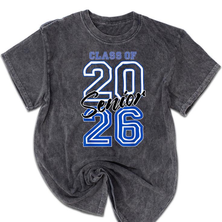 Class Of 2026 Senior Graduation High School And College Grad Mineral Wash Tshirts