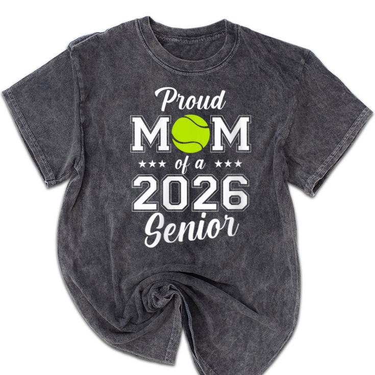 Class Of 2026 Tennis Mom Senior Graduation Graduate Mineral Wash Tshirts