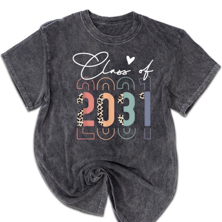 Class Of 2031 School College Retro Graduation Vintage Grad Mineral Wash Tshirts