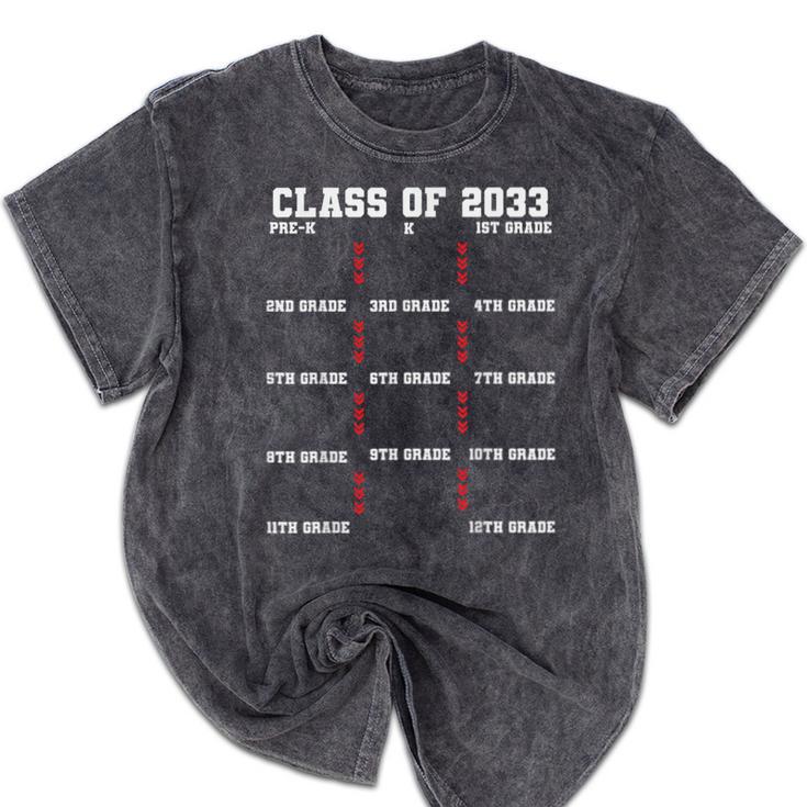 Class Of 2033 Graduation With Space For Hand Prints Mineral Wash Tshirts