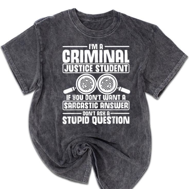 Criminal Justice Degree Graduation Criminal Justice Student Mineral Wash Tshirts