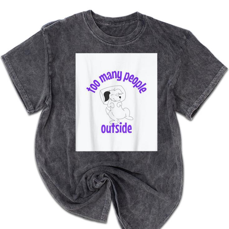 Cute Puppy With a Quote For Introverts Mineral Wash Tshirts