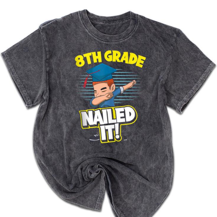 Dabbing Graduation Boy 8th Grade Class Of 2021 Mineral Wash Tshirts