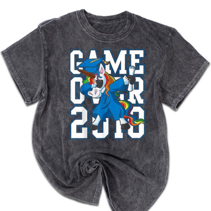 Dabbing Graduation Class Of 2018 T Shirt Unicorn Dab Mineral Wash Tshirts