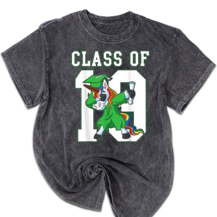 Dabbing Graduation Class Of 2019 Dabbing Unicorn Tee Mineral Wash Tshirts