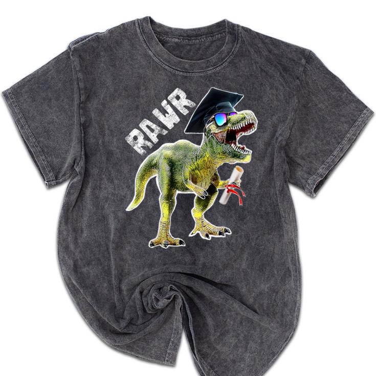 Dinosaur T Rex Rawr Last Day Of School Graduation Shirt Mineral Wash Tshirts