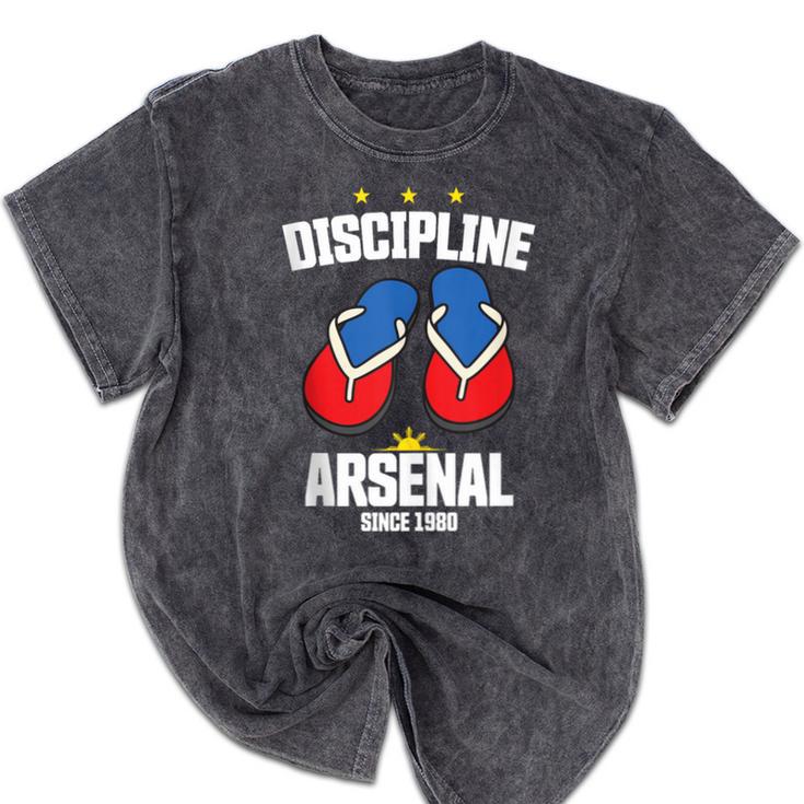 Discipline Arsenal Pinoy Nostalgia Filipino Tsinelas Mineral Wash Tshirts