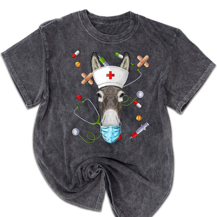 Donkey Nurse RN ER Nursing School Graduation Mineral Wash Tshirts
