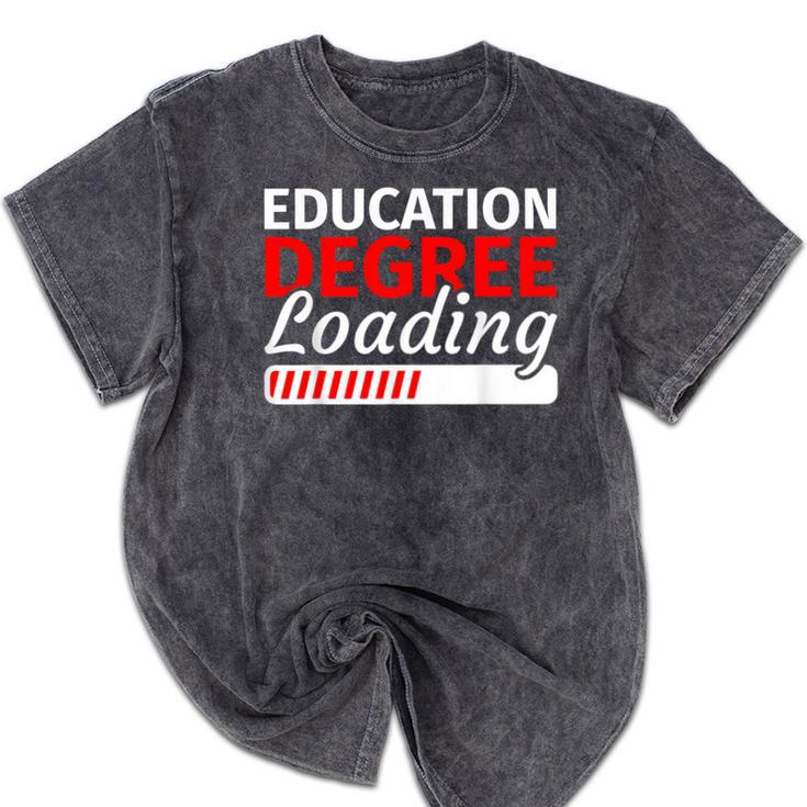 Education Major Shirts Teaching Degree Loading Graduation Mineral Wash Tshirts