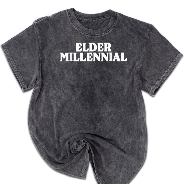Elder Millennial Retro 90s Nostalgia Mineral Wash Tshirts