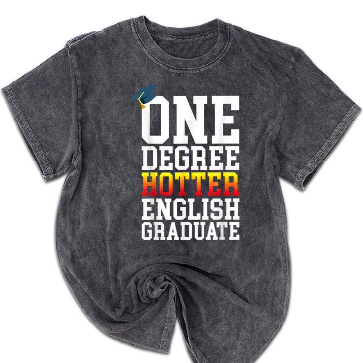 English Major Shirt Now Hotter By One Degree Graduation Mineral Wash Tshirts
