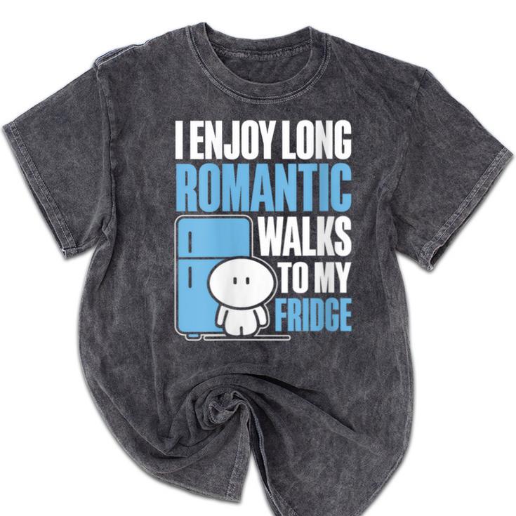 I Enjoy Long Romantic Walks To My Fridge Introvert Mineral Wash Tshirts