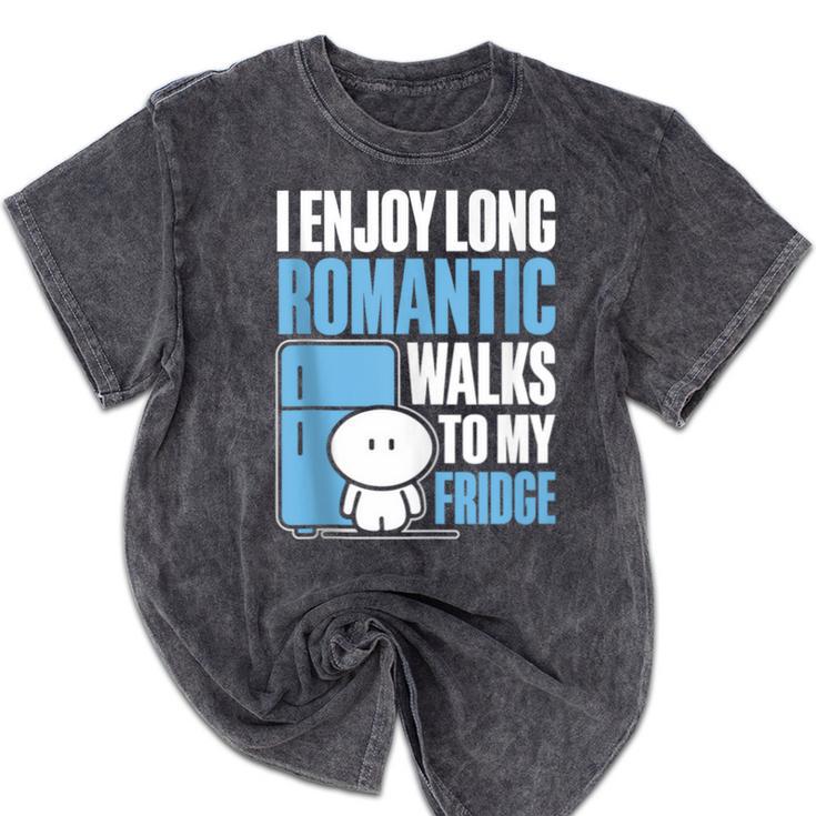 I Enjoy Long Romantic Walks To My Fridge Introvert Mineral Wash Tshirts