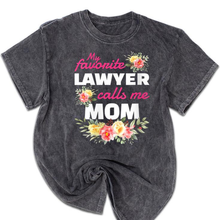 My Favorite Lawyer Calls Me Mom Graduation Mineral Wash Tshirts