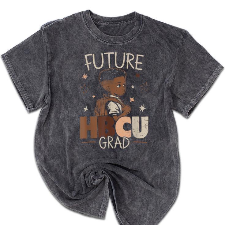 Future HBCU Grad Graduate Afro Boy College Graduation Mineral Wash Tshirts