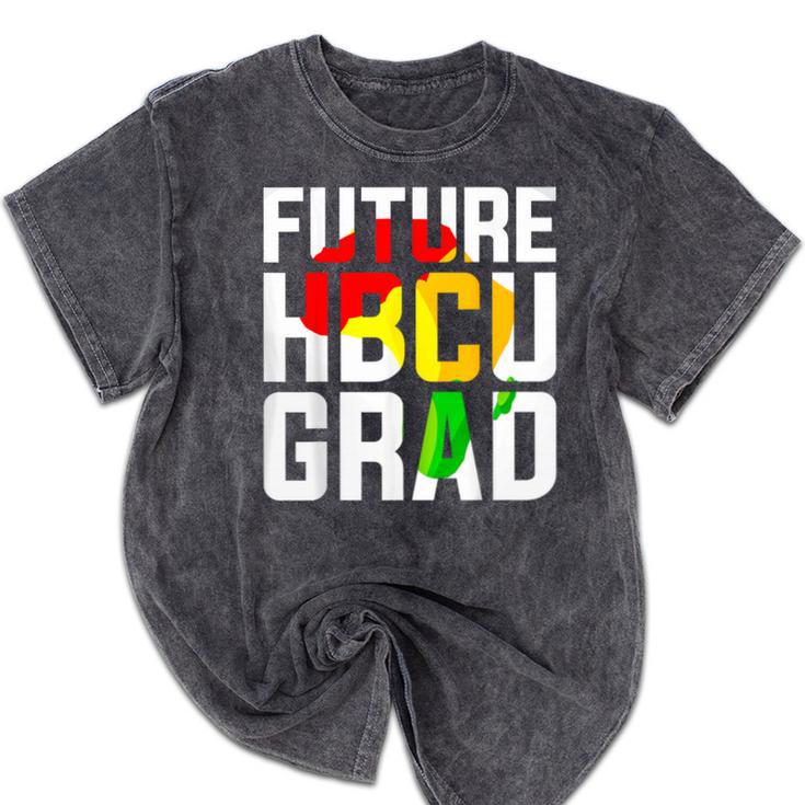 Future HBCU Graduate Afro Girls College Graduation Mineral Wash Tshirts