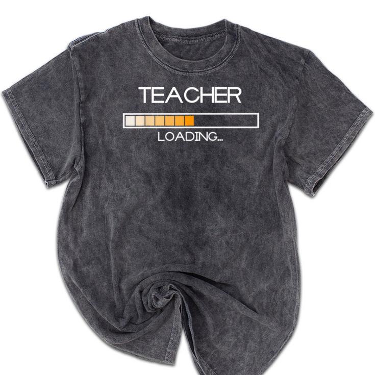 Future Teacher Loading Bar Graduation Teacher Men Women Mineral Wash Tshirts