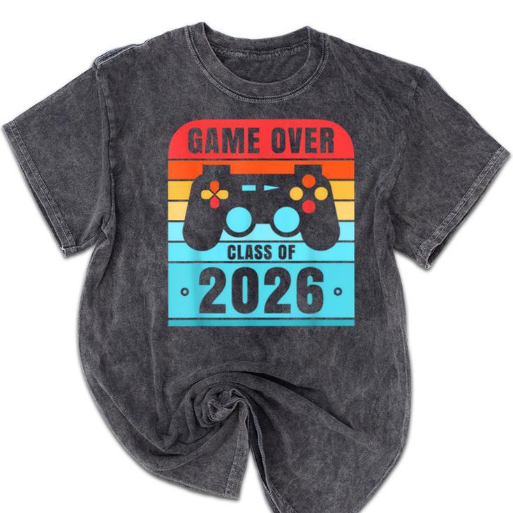 Game Over Class Of 2026 Shirt Students Graduation Mineral Wash Tshirts