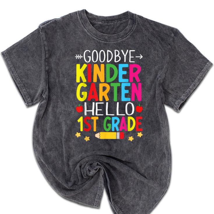 Goodbye Kinder Garten Hello 1st Grade Graduation 2024 Mineral Wash Tshirts