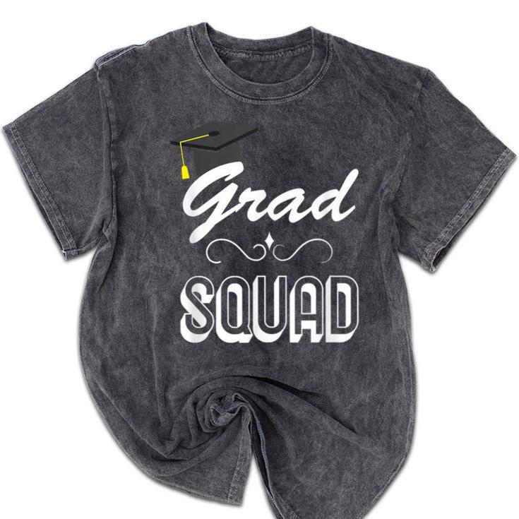 Grad Squad Cute Graduation Mineral Wash Tshirts
