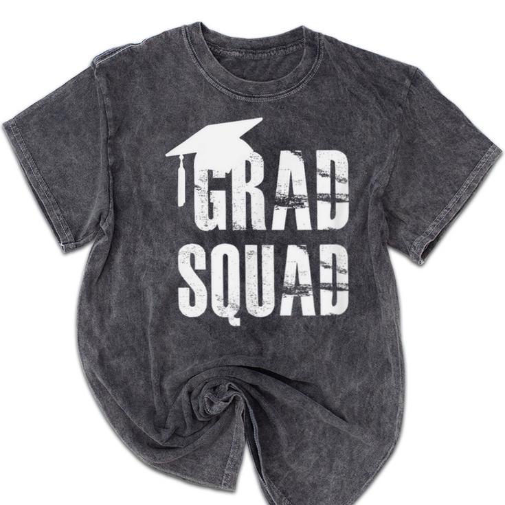 Grad Squad Graduate Graduation T-Shirt Graduation Idea Mineral Wash Tshirts