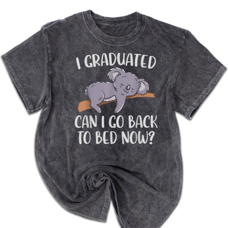 I Graduated Can I Go Back To Bed Now Koala Bear Graduation Mineral Wash Tshirts