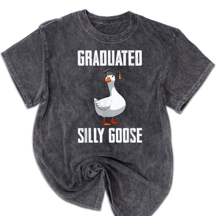 Graduated Silly Goose Student Graduation 2026 Grad Mineral Wash Tshirts
