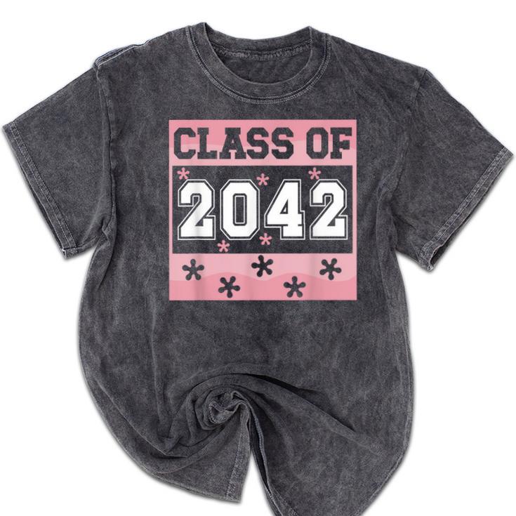 Graduating Class Of 2042 First Day Of School 2042 Graduation Mineral Wash Tshirts